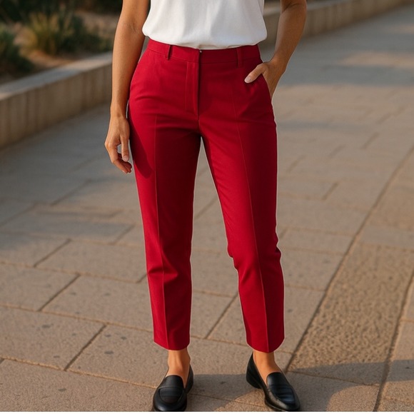 Reiss Pants - Reiss | Miller Wool Blend Pink Raspberry Pants Size 8 Career Office Professional